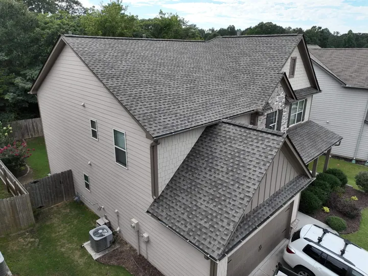 New roof replacement on suburban home
