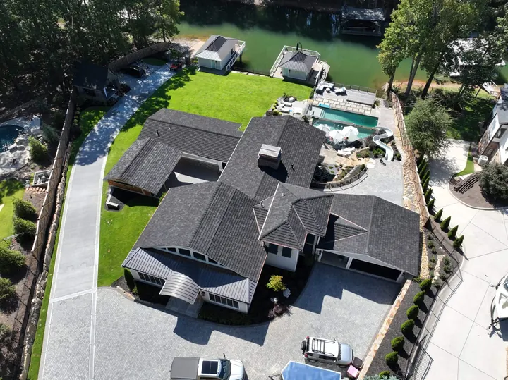 Completed roofing project showing clean lines and finish