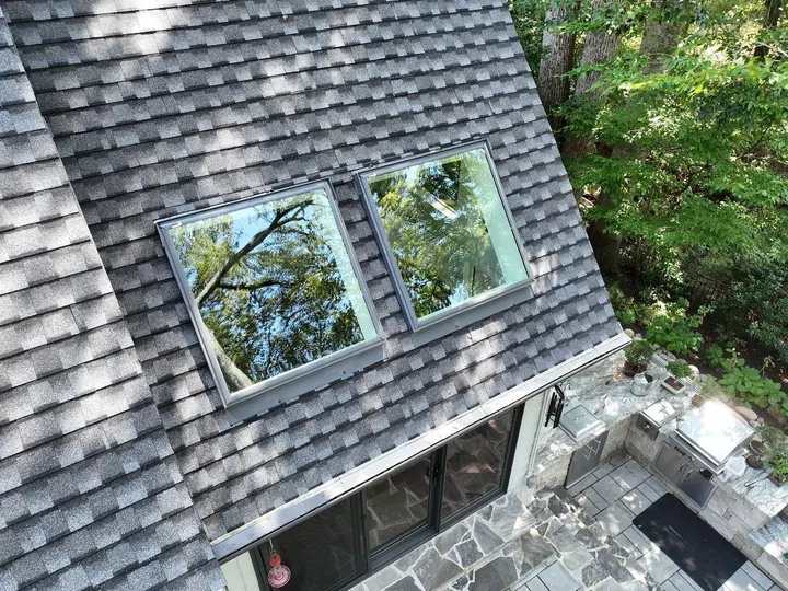 VELUX skylights on new shingle roof