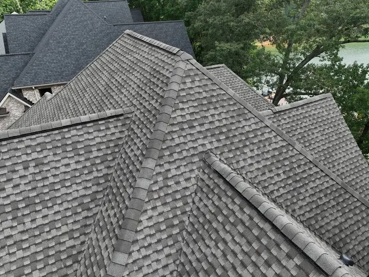 Weathered Wood shingle roof close-up