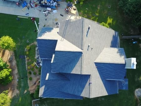 GAF Timberline roof replacement shingles installation in progress