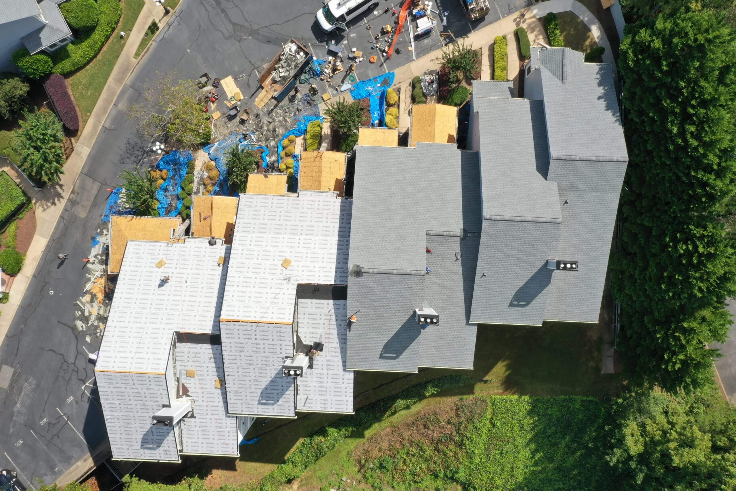 Habersham Point commercial roofing project by Hopewell Roofing