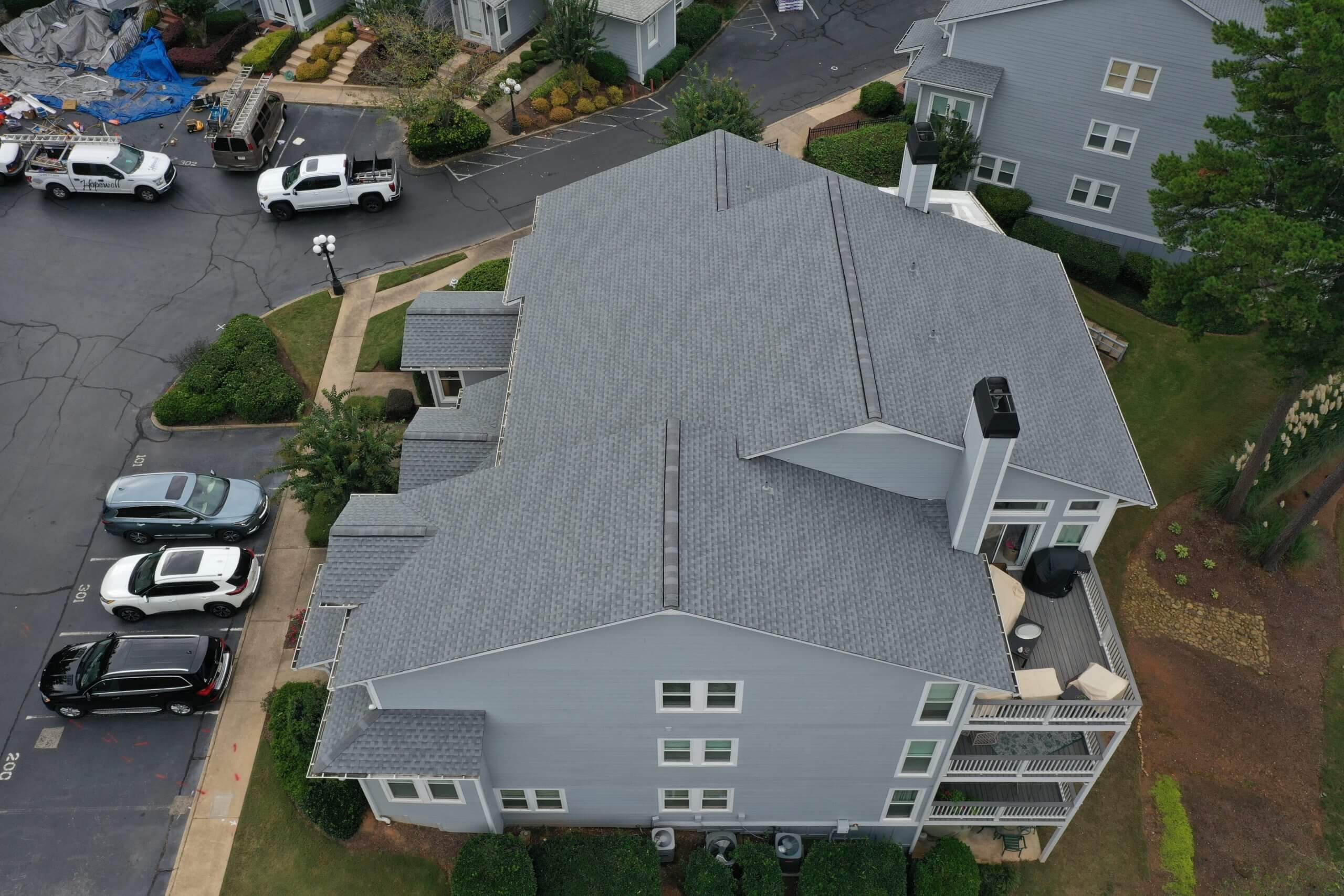 Habersham Point commercial roofing project by Hopewell Roofing